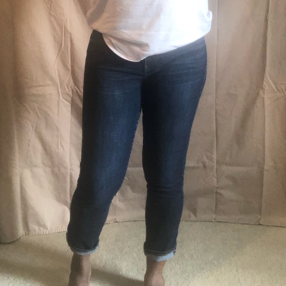 Gap dark wash girlfriend jeans